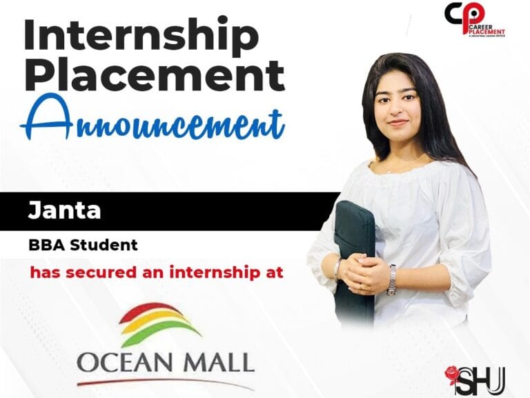 Internship Placement Announcement - Ocean Mall - Salim Habib University
